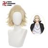 Tokyo Revengers Sano Manjiro Mikey Golden Hairpiece Cosplay Wig For Halloween Carnival Props