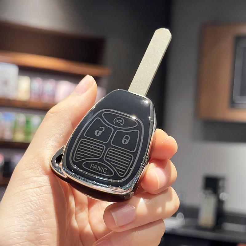 Schlüsselanhänger-Abdeckung für Jeep Wrangler/Compass 2007–2018/Dodge Ram/Durango 2007–2009, Caliber 2007–2012, Nitro 2007–2011, Dakota 2008–2011.