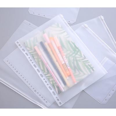 A5/A6/A7/B5 Zipper Loose-leaf Pouch PVC Transparent Bag Credit Card Cash Planning Is Notebook Stationery Bag