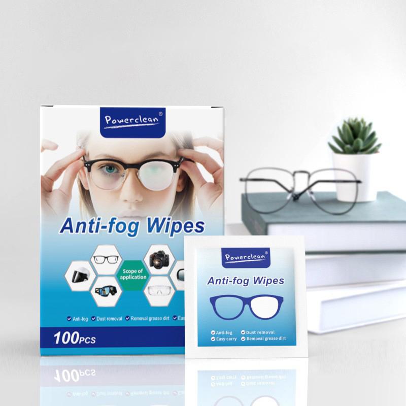 100PCS Disposable Eyeglass Cleaning Pads Traceless Quick Drying Anti-fog Glasses Wipes Dust Removal Remove Oil