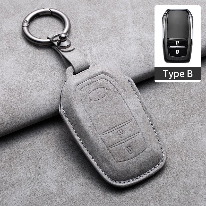 

Leather Car Key Case Cover Shell For Toyota Prius Camry Corolla Chr C-Hr Rav4 Land Cruiser Prado Gt86