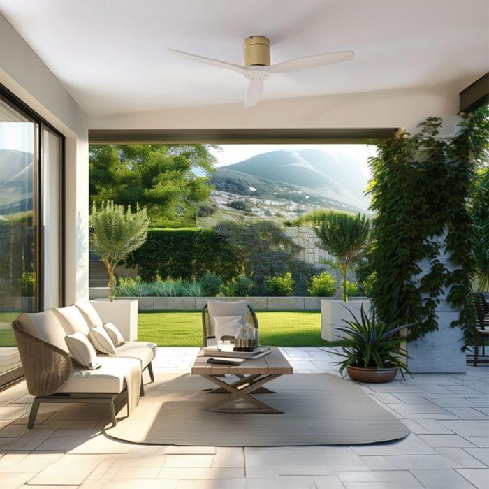 Cecotec Ventilateurs de plafond sans lumière EnergySilence Aero 5500 Aqua GoldWhite Connected