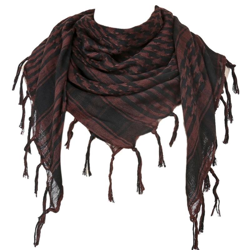 124A Ørken Shemagh Tørklæde Blødt Med Kvast Arabisk Hovedtørklæde Unisex Keffiyeh Bandana Unisex Hovedindpakning Arabisk Tørklæde Hovedbeklædning