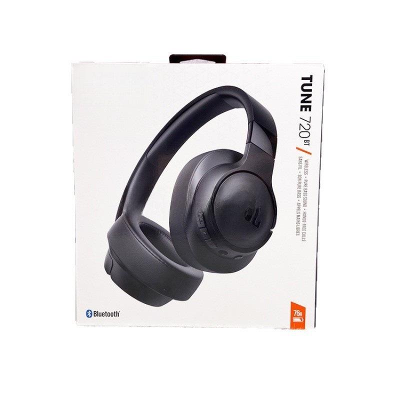 JBL Bluetooth 72TUNE Wireless Over-Ear Headphones with Sound Effects, Low Frequency, Available in Pure Black, White, and Blue.