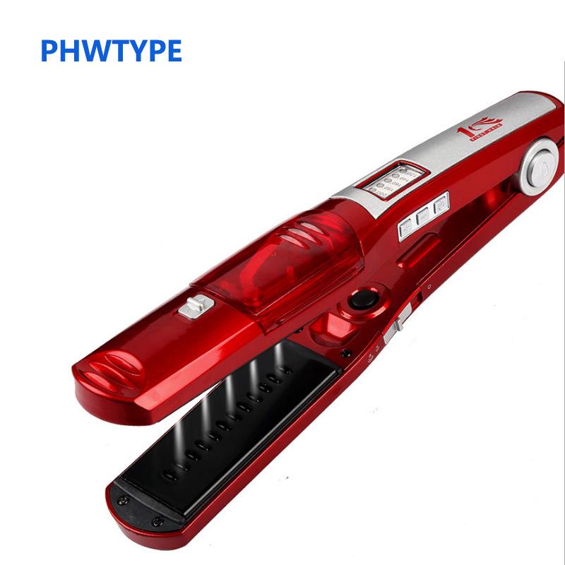 Steam Hair Straightener & Curler with Moisturizing Care – Customizable Electric Clip