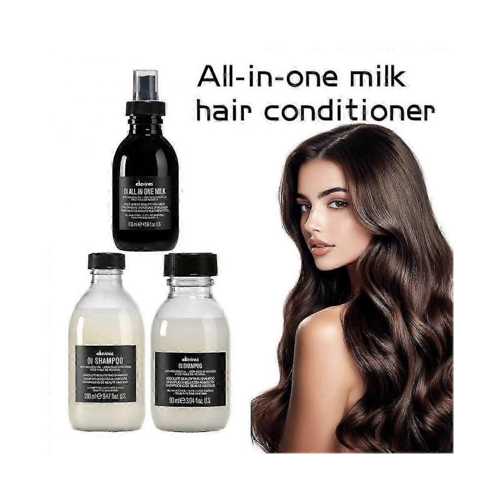 (135ml)3-in-1 Haarpflegespray mit Milchextrakt für Anti-Frizz und intensive Pflege von trockenem, geschädigtem Haar