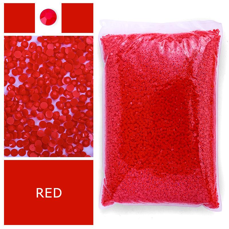 Hot-Selling Diamond Painting Sticker Diamond, Flat-Bottomed Resin Diamond, Jelly Color, Small Round Diamond, Large Packaging, Multi-Color Optional