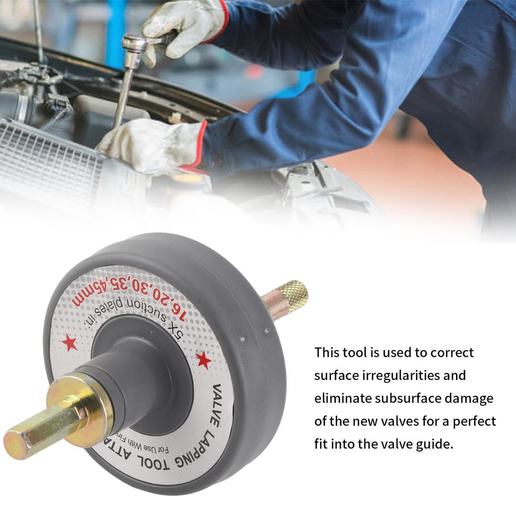 Universal Valve Lapping Tool Attachment With 5 Suction Plates for Auto Motorcycle ATV Small Engine Valves