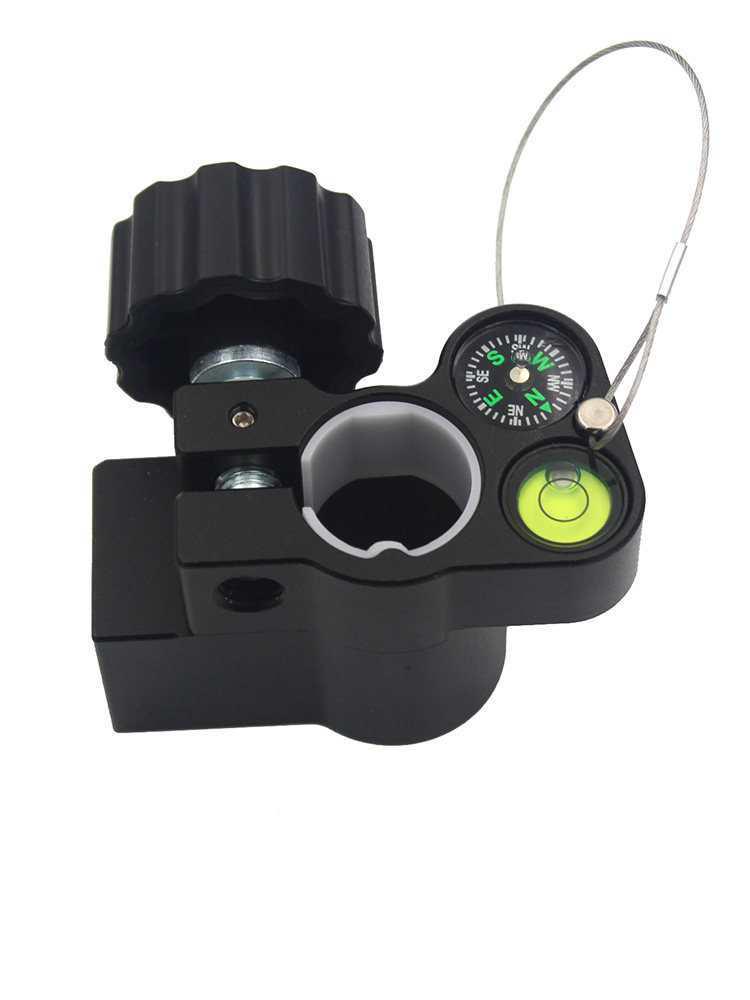 Carbon Fiber Surveying Rod with Bubble Level, Group Holder, and Pin Leg for Visual Carbon Fiber Rod