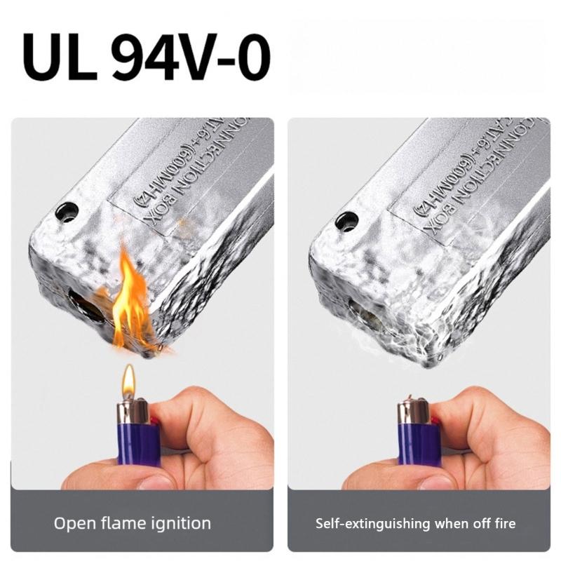 Heavy Duty ABS Shielded Ethernet Connection Box CAT6A Standard Junction Box for Office Home Framework Expansion