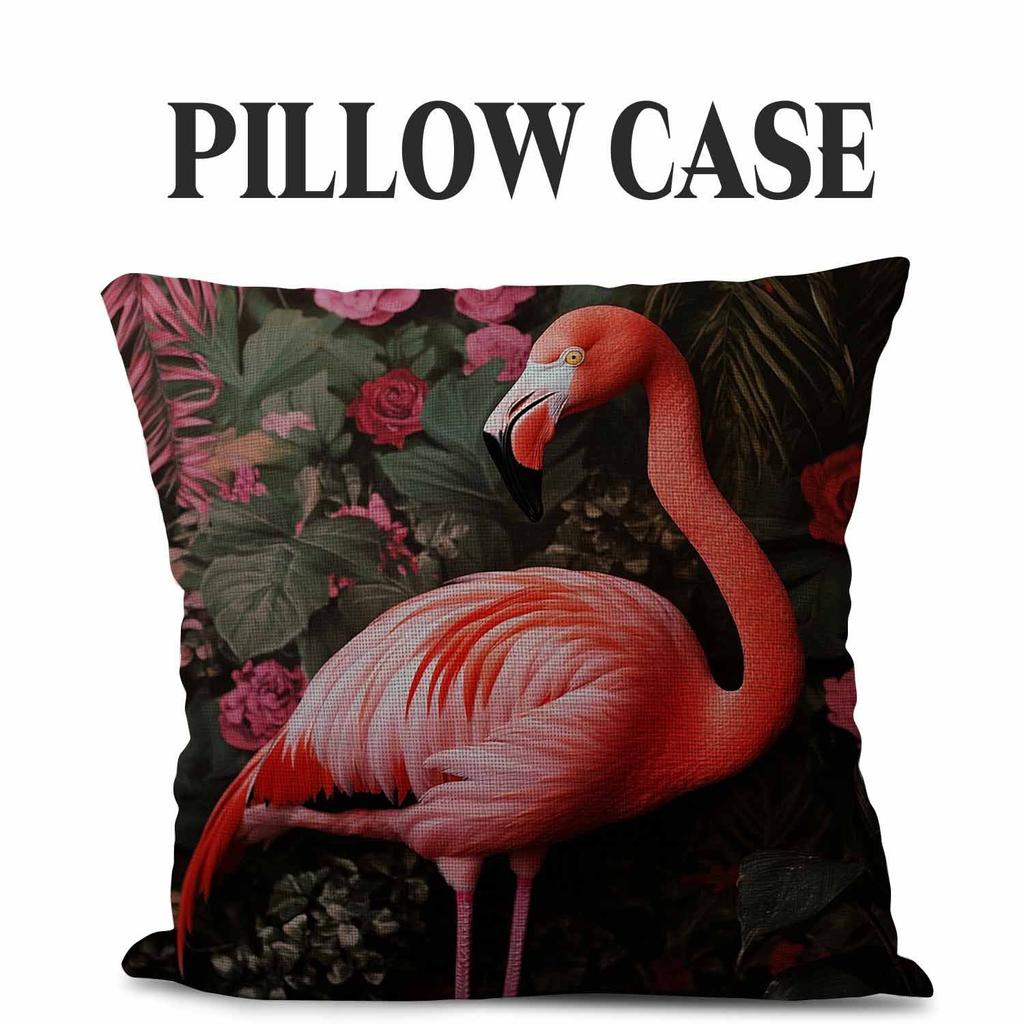 Flamingo Series Throw Pillow Covers With Digital Printing Of Short Plush Fabric Car-Shaped Sofa Cushion For Office Home Decor