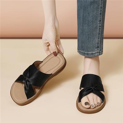 Platform Beach Shoes Women's Simple and High-end Sense New Spring and Summer Outer Wear Women's Shoes Convenient One-pedal Sandals Slippers