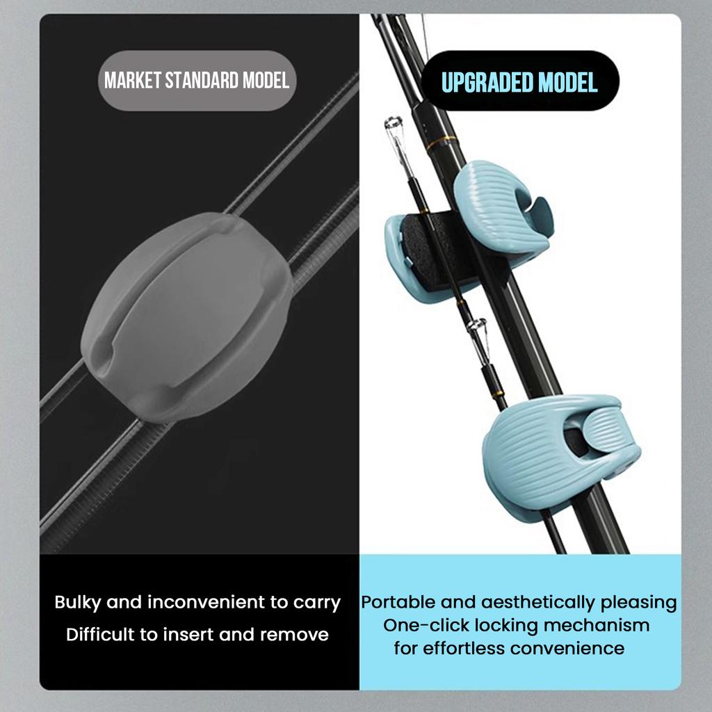 2/3Set 6Pcs/Set Fishing Rod Holder Multifunctional Rod Rack Fishing Rod Holder Fixer Clip For Freshwater Rods Fishing Accessorie
