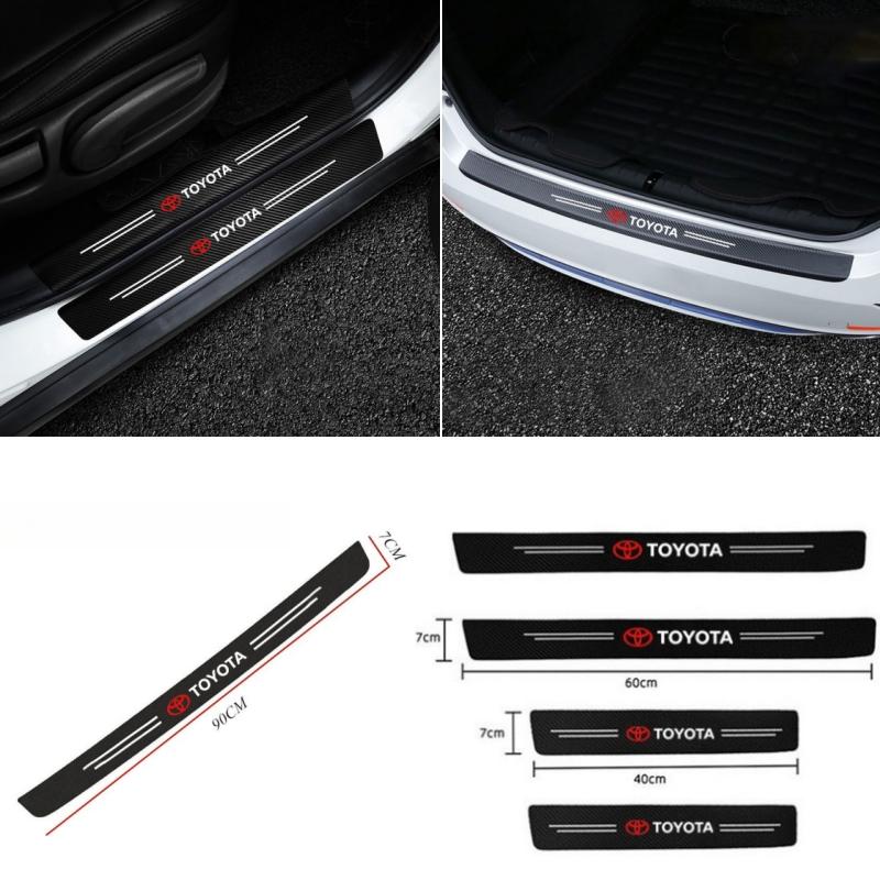 Car Door Sill Protection Sticker Scratch Wear Resistant for Toyota Yaris CHR Corolla Rav4 Hilux Land Cruiser Accessories