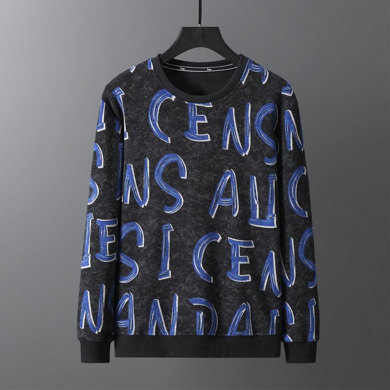 

Мужской трендовый свитшот большого размера с круглым вырезом для весны и осени (До 300 цзиней) 6XL