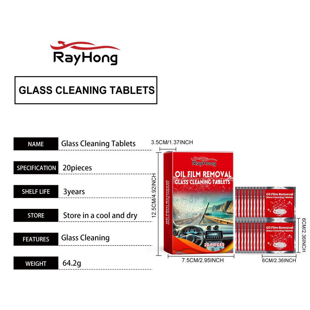 Solid Cleaner Car Windscreen Cleaner Effervescent Tablet Auto Wiper Glass Solid Cleaning Concentrated Tablets Detergent