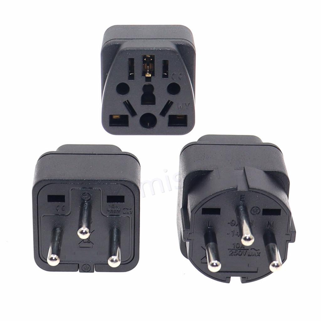 Universal Israe IL Plug Adapter 3 Pin EU Euro AU US UK To Israel Travel Adapter Electric Power Cord Charger Socket Outlet 10A