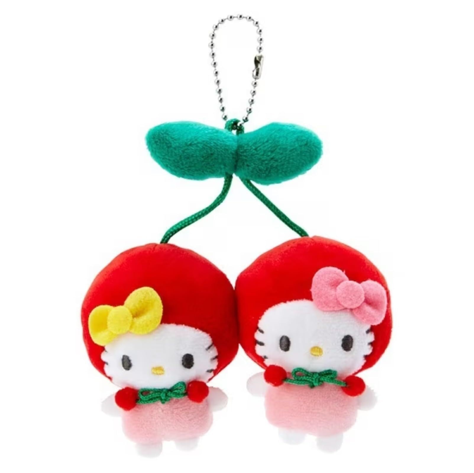 

[Reloading] Cherry Cinnamoroll Hello Kitty Kuromi Pompompurin Plush Mascot Holder Pendant Plush Key Ring Keychain Cute Character Goods (Hello Kitty)