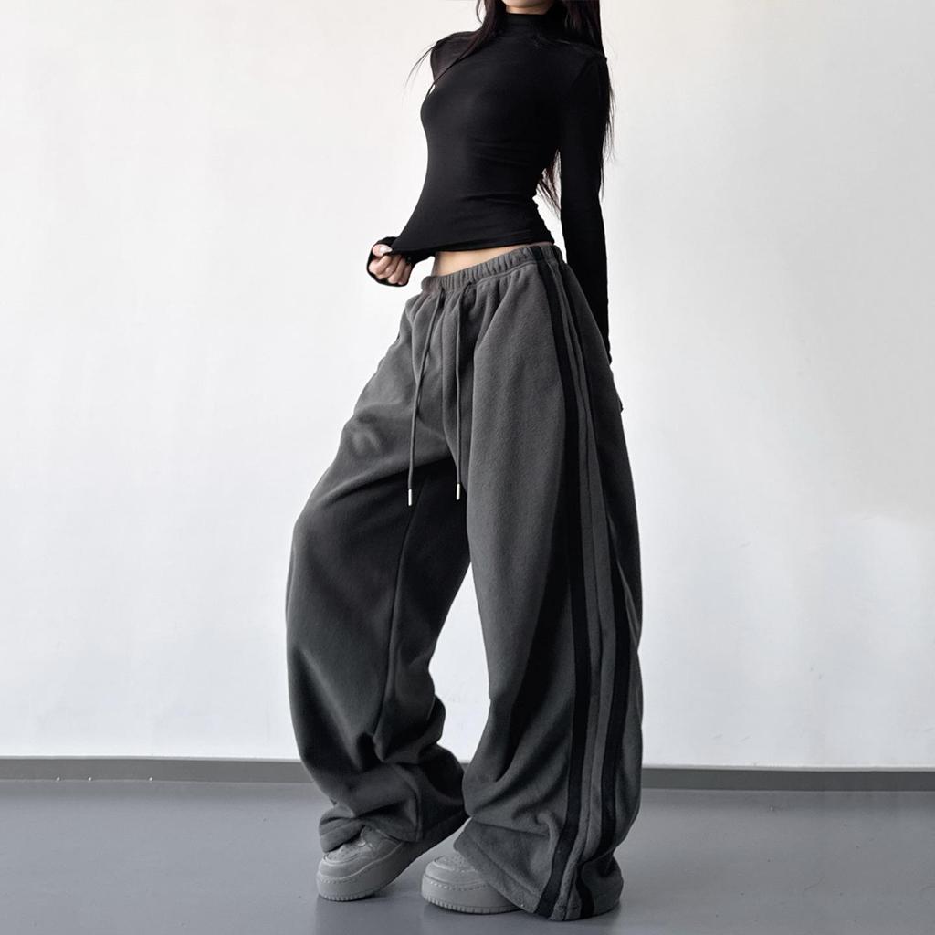 Women's American-Style Elastic Waist Slimming Sweatpants - 2025 Trendy Wide Leg Casual Pants