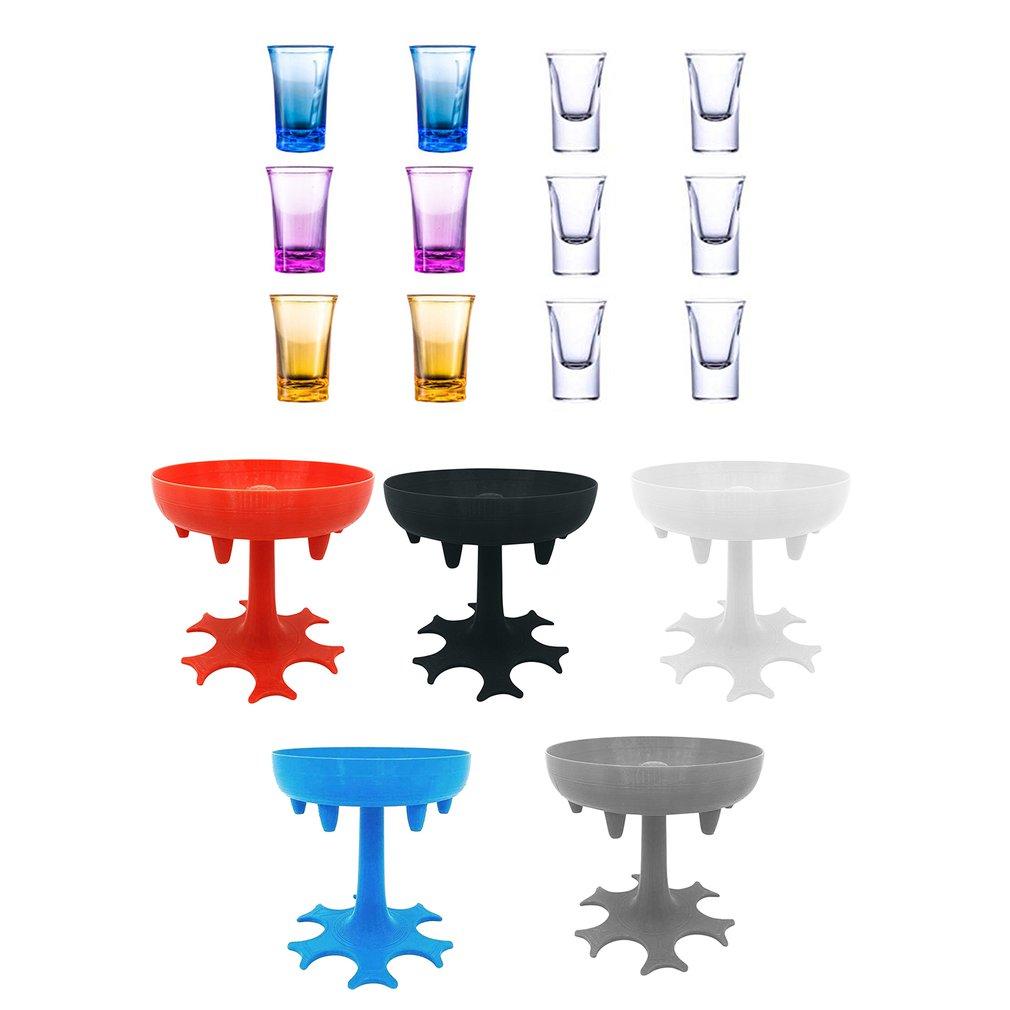 Cheap Party Rotating Wine Glass Holder Detachable 6 Shot Glass