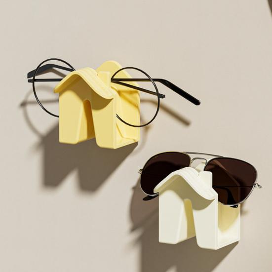 House Shape Glasses Holder Desktop or Wall-Mounted Glasses Stand Decorative Eyeglasses Stand for Bedroom Home Office Desk