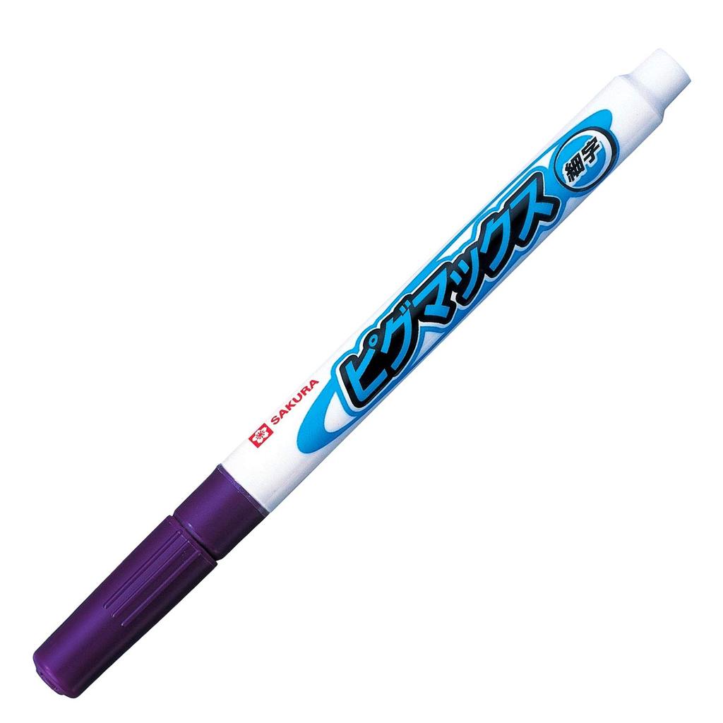 Sakura Craypas Pigmax Fine 10 Pens Water-Based Pen, Tip, ZPK-S10P, Purple,