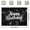 2D Bokeh Sparkle Happy Birthday Backdrop Photography Background Banner