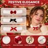 Plush Christmas Choker Velvet Bowknot Xmas Clavicle Chain  Holiday Photography Accessories