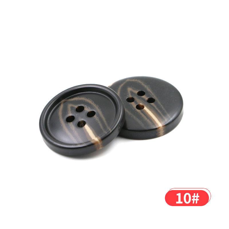 Nasturi din rășină cu model negru, pentru haine, nasturi versatili pentru costum, nasturi rotunzi pentru haine de lână pentru bărbați și femei