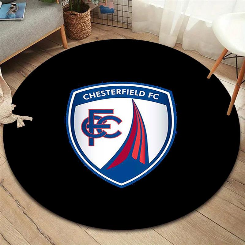 Chesterfield F.C Round Area Rug,Carpet Rug for Living Room Bedroom Sofa Playroom Decor,Non-slip Floor Mat