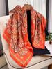 90*90Cm Paisley Silk Square Scarf Luxury Women Satin Shawl Wrap Hijab Female Neck Hair Neckerchief Echarpe Bandana Bag Warp