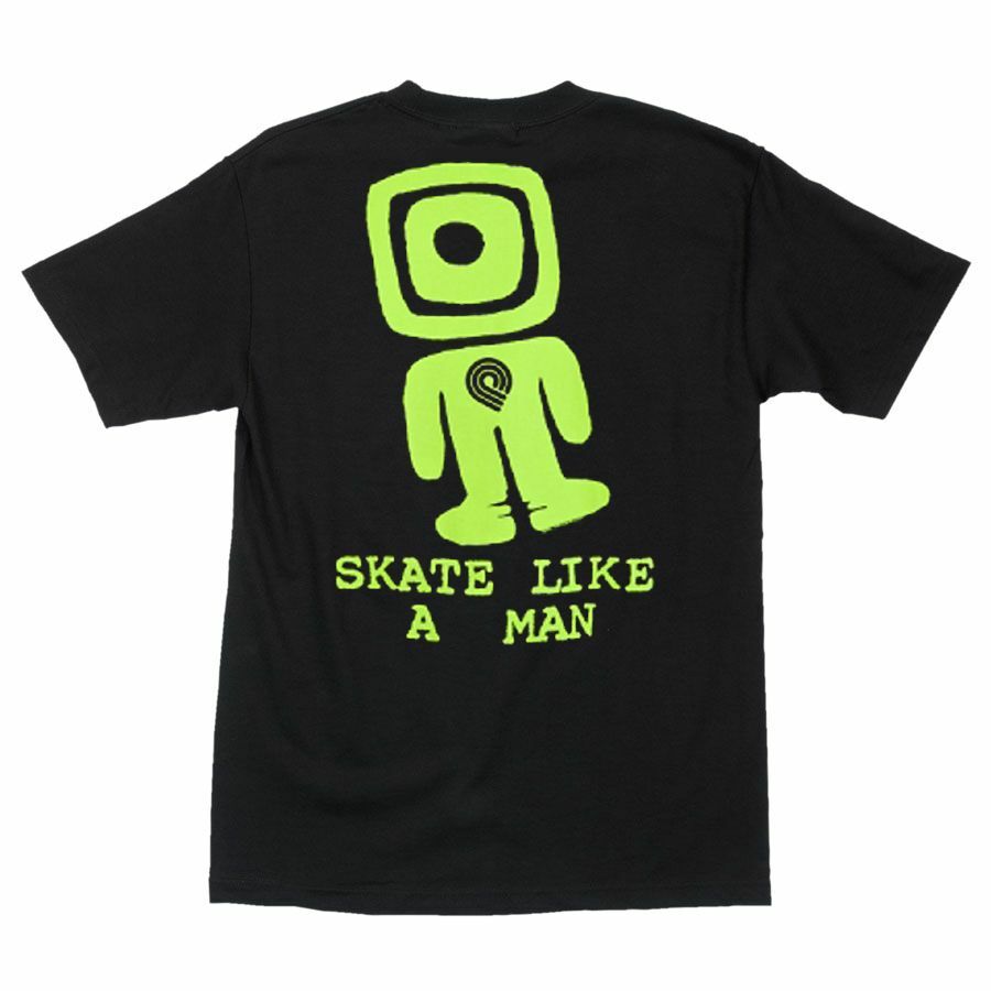 Powell Peralta SKATE LIKE A MAN Skateboard T Shirt BLACK Unisex T-Shirt XXXL