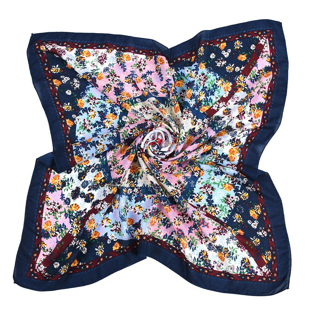 Ethnic Style Women Square Scarf Russian National Shawl Hijab Head Scarves Ladies Retro Floral Print Bandana Foulard Handkerchief