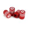 DSYCAR 4Pcs/Set Bear's Paw Tire Stem Valve Caps Aluminum Car Dustproof Caps Tire Wheel Stem Air Valve Caps New