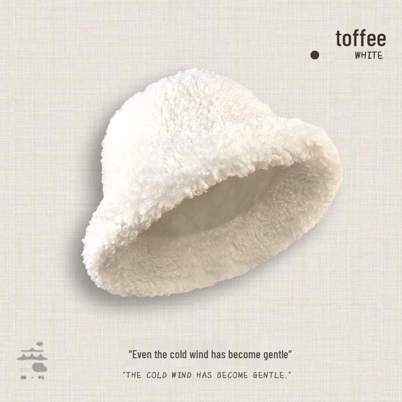 

Women s Lambswool Fisherman Bucket Hat - Plush, Solid Color, Autumn/Winter Fashion Trend