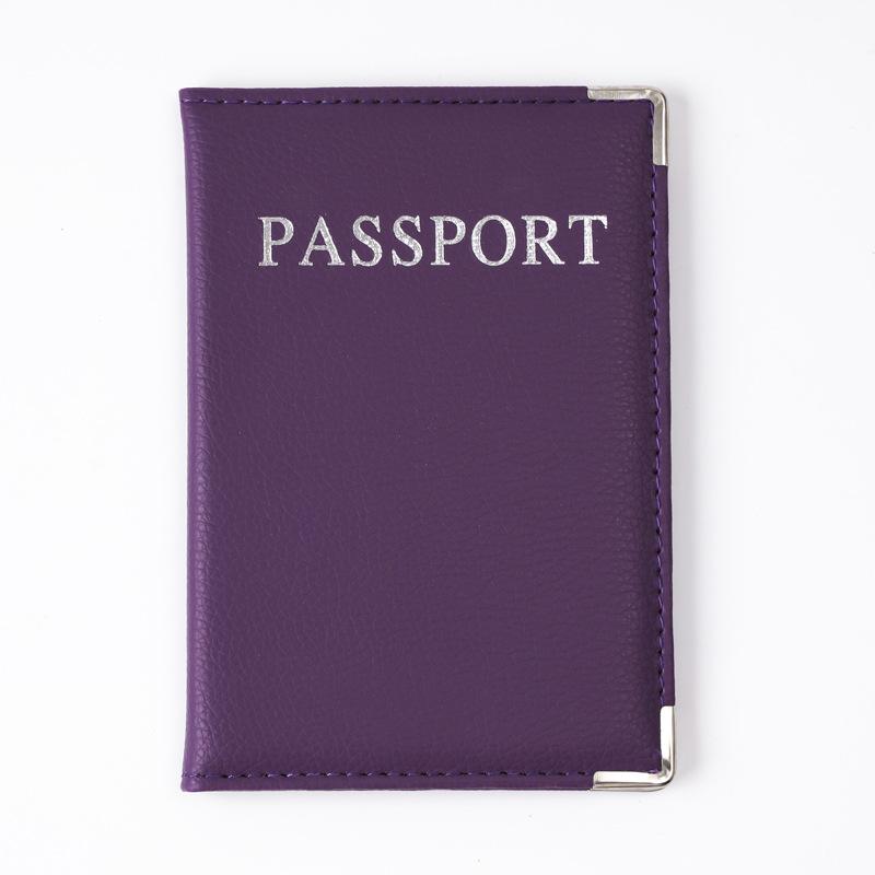 Passport Cover Pu Leather Travel Passport Holder Protector Case Organizer Ticket Document Business Credit Id Cards Wallet