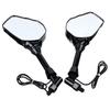 1 Pair Motorcycle Mirror Skeleton View Mirrors Elctric Bright Skull Hand Claw Side Rear  LED Turn Signal Light 8mm 10mm Universal