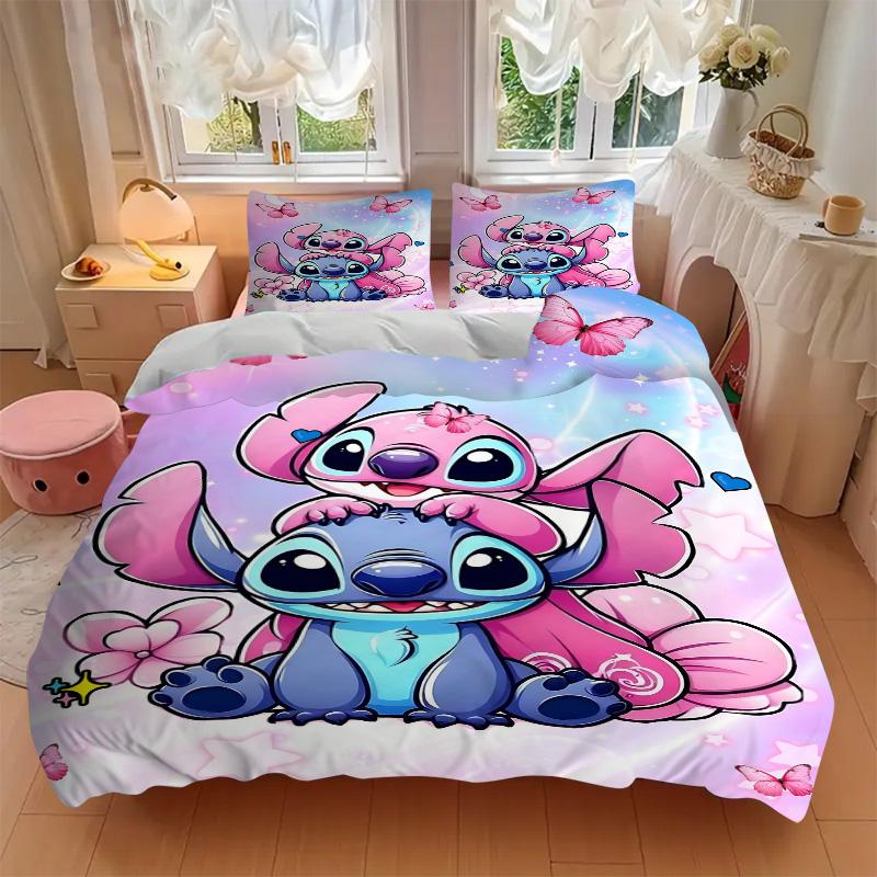 Lilo Stitch Fantasy Print 3Pcs Bedding Setduvet Cover With 2 Bedropillowcase Home Birthday Gift