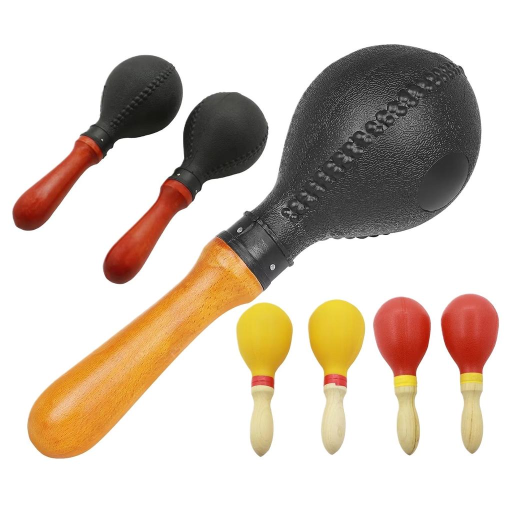 Sand Hammer Rattles Percussion Instrument for KTV Party Entertainment Wooden Maracas Baby Shaker Toy Kids Educational Tools
