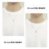 [Petit Jewel YU-NA] V-Line Necklace, Stainless Steel 316L, Couple Gift, Anniversary, Christmas, V LINE NECKLACE (S Size, Silver Color (with Stone))