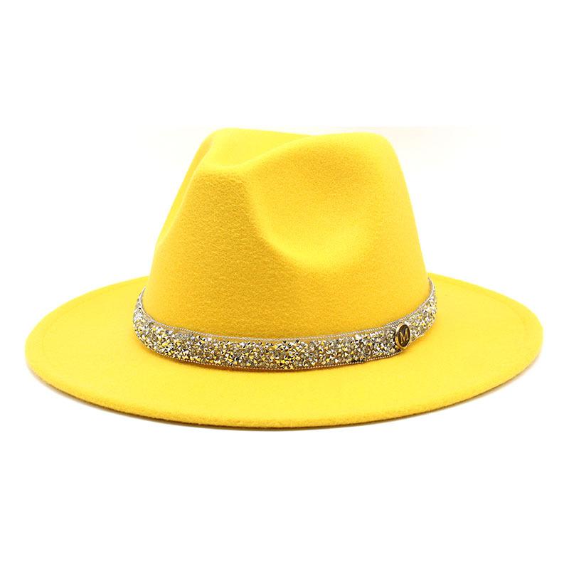 Spring And Autumn Simple Temperament Fairy Hat Woolen Hat Women'S Concave Travel Felt Top Hat