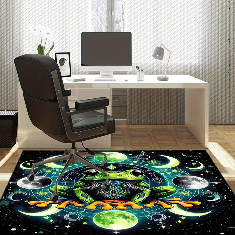 Cosmic Frog Rug for Space Enthusiasts - Surreal Astronaut Frog Design Carpet with Planets for Futuristic Living Room Decor