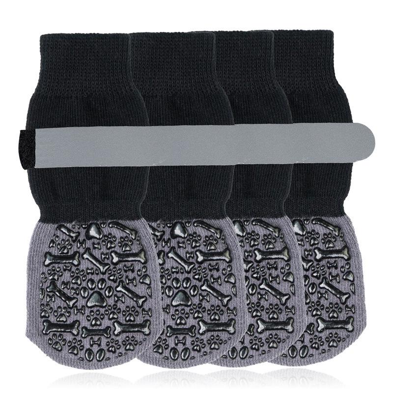 Zhuji Anti-Rutsch-Socken für mittelgroße bis große Hunde und Katzen - Haustier-Schuhe für drinnen und draußen