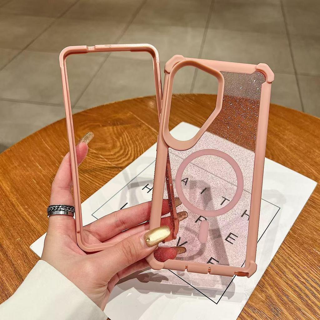 Glitter Magnetic Anti-Drop Case for Samsung S24/S25/S26 Ultra