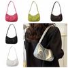 Letter Y2k Style Underarm Bag PU Leather Handbag Fashion Half-moon Shoulder Bag  Shopping