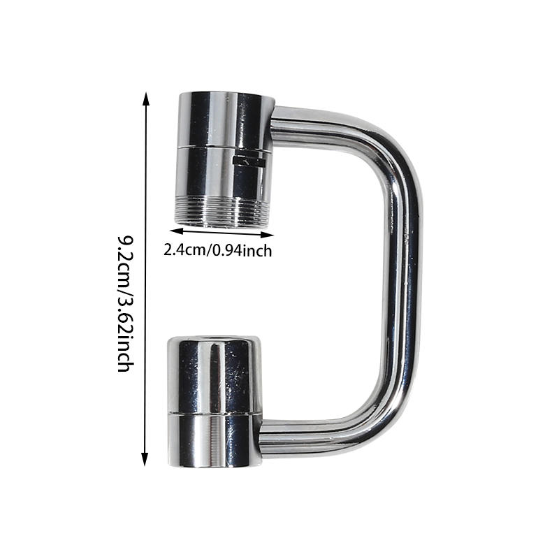 Single Gear/Double Gear Universal Swivel Faucet Extender Splash-Proof Kitchen Sink Faucet Aerator Extension with Adjustable Robotic Arm
