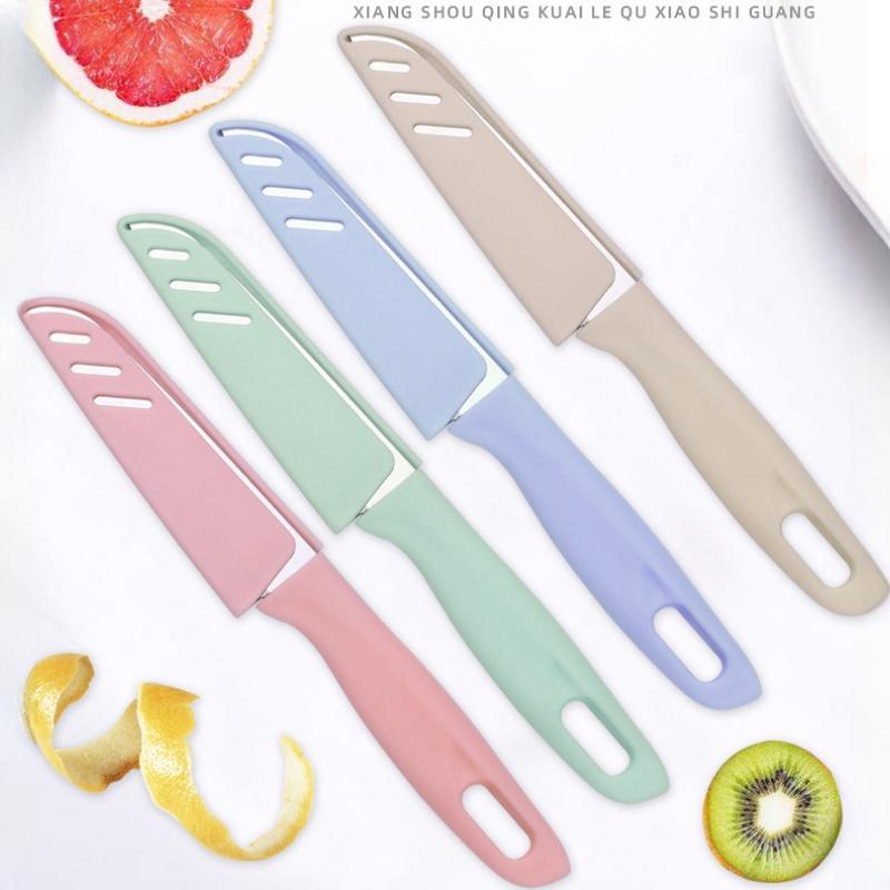 JIN NIANG ZI Home Kitchen Fruit Knife Melon Fruit Peeler Belt Knife Set Pocket Knife Lightweight Sharp Convenient Paring Knife