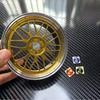Metal Mini Road Wheel Rim, RAYs Aluminum Alloy Forged Refitting Wheel Model Modified Ornaments Desktop Display