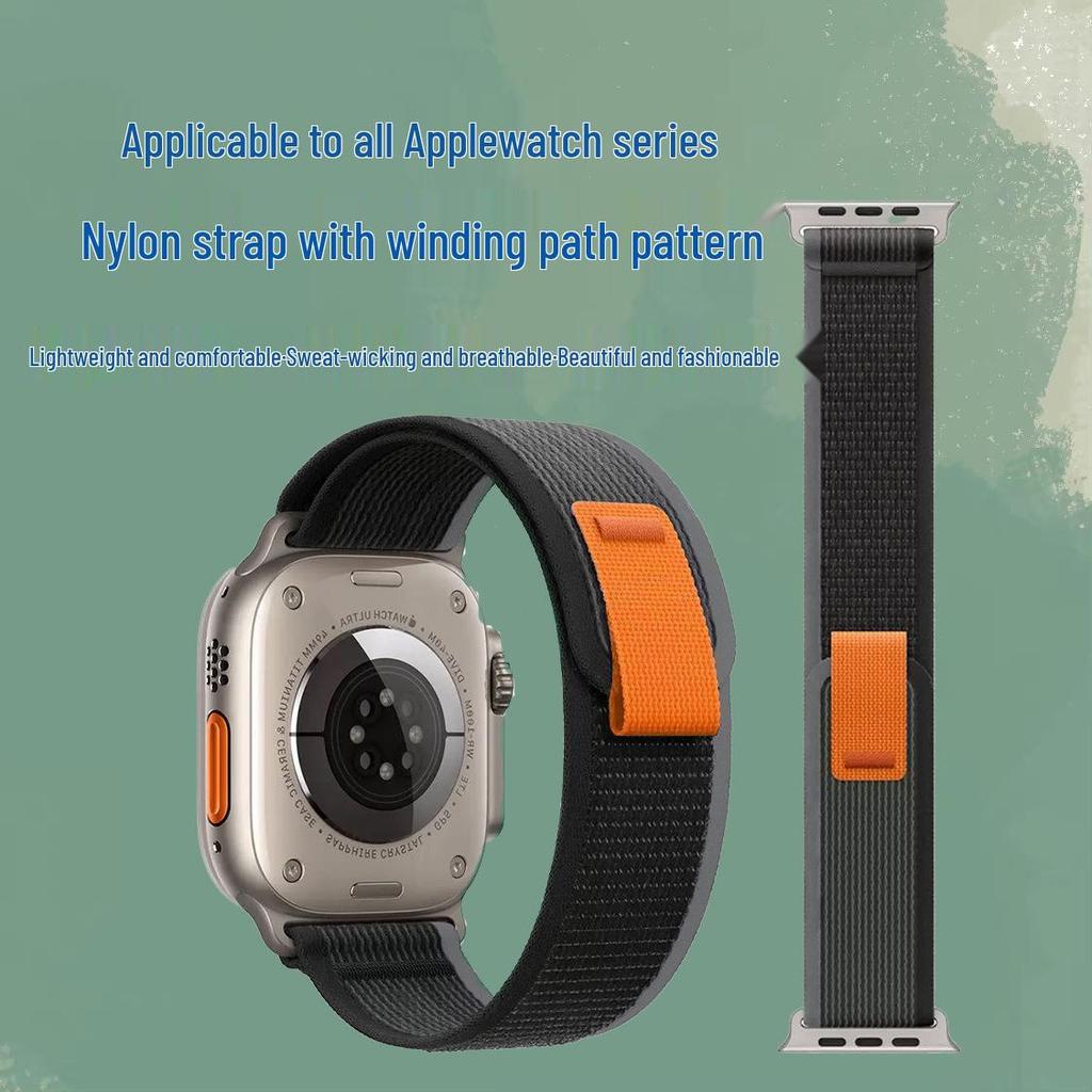 Kompatibles Apple Watch Series 10 Trail Loop Nylon Sportarmband
