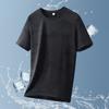 Camouflage Ice Silk Short-sleeved T-shirt Men's Thin Loose Quick-drying T-shirt Running Sports Elastic Men's Top Large Size